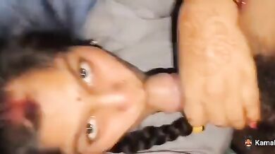 Wife gives a desi blowjob to her man at midnightTelegram @VidPlay69