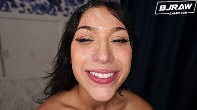 BJRAW Alexa Chains covered with a HUGE facial cumshot