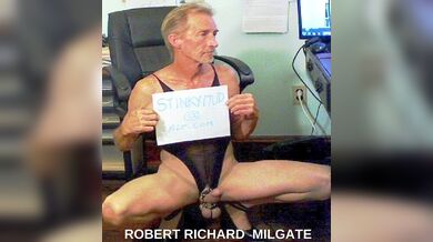 ROBERT RICHARD MILGATE A FREAK IN TAN PANTYHOSE AND HEELS